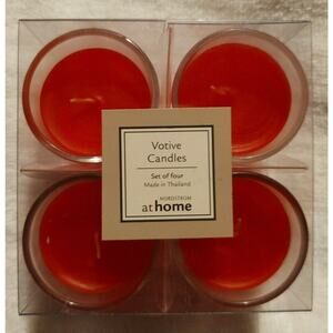 New Set Of 4 Rose Red Glass Votive Holders From Nordstrom Home